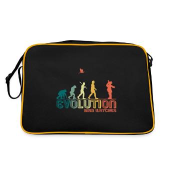 Ornithology Birds Watch Evolution Retro - Retro Bag - black/gold - Back