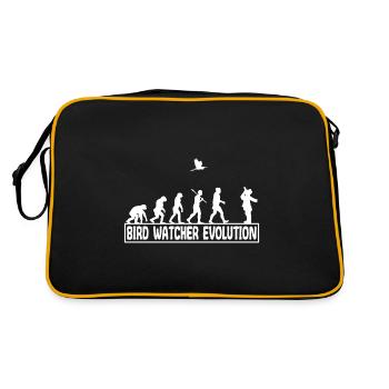 Ornithology Songbird Birds observe evolution - Retro Bag - black/gold - Back