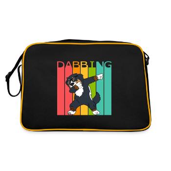 Bouvier Bernois Bernois Dabbing Dancing Retro - Sac Retro - noir/or - Dos