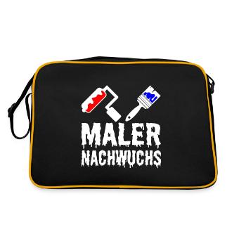 Maler Nachwuchs Lackierer Ausbildung für Kinder - Retro Tasche - Schwarz/Gold - Hinten
