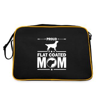 Chiens Retriever à poil plat maman pour maman - Sac Retro - noir/or - Dos