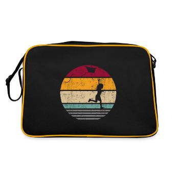 Kite flying kite flying retro vintage - Retro Bag - black/gold - Back