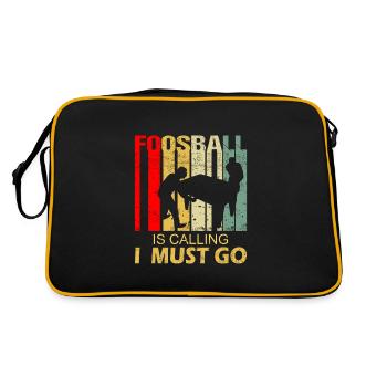 Foosball appelle disant rétro drôle - Sac Retro - noir/or - Dos