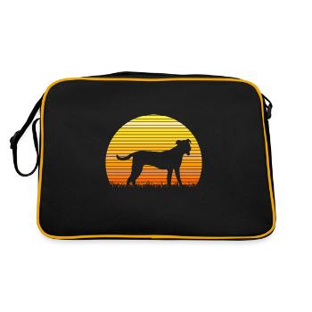 Bardino majorero chien race soleil silhouette - Sac Retro - noir/or - Dos