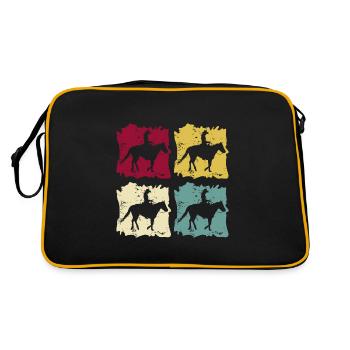 Western Cheval Western Vintage Grunge - Sac Retro - noir/or - Dos