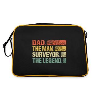 Géomètre papa homme Légende Légende Rétro - Sac Retro - noir/or - Dos