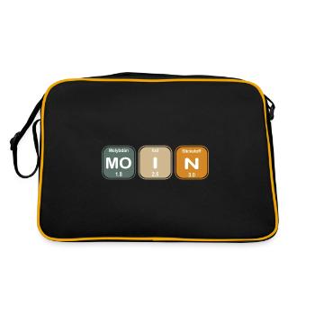 Moin North German Greeting Periodic Table Retro - Retro Bag - black/gold - Back