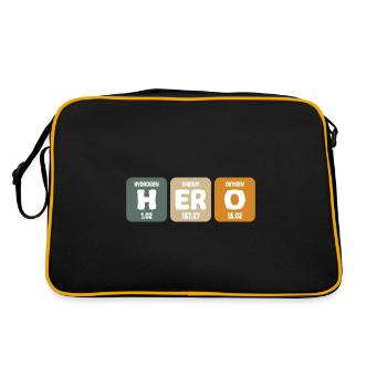 Hero Nerd Hero éléments chimiques rétro drôle - Sac Retro - noir/or - Dos