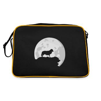 Kooikerhondje Kooiker full moon moon silhouette - Retro Bag - black/gold - Back
