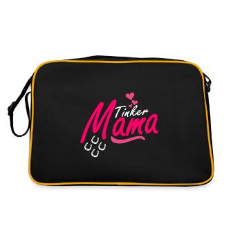 Tinker horse pony mom for rider - Retro Bag - black/gold - Back