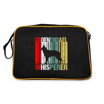 Groenendael Chien de berger belge Chuchotement Retro - Sac Retro - noir/or - Dos