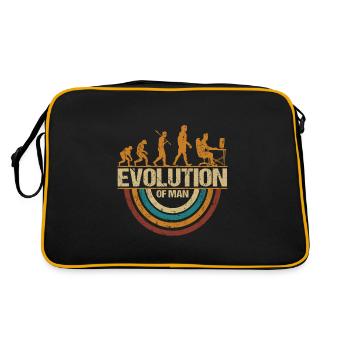 Programmer Computer Freak Evolution Retro - Retro Bag - black/gold - Back