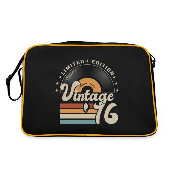 vintage Vinyl 1976 birthday gift 47 years - Retro Bag - black/gold - Back