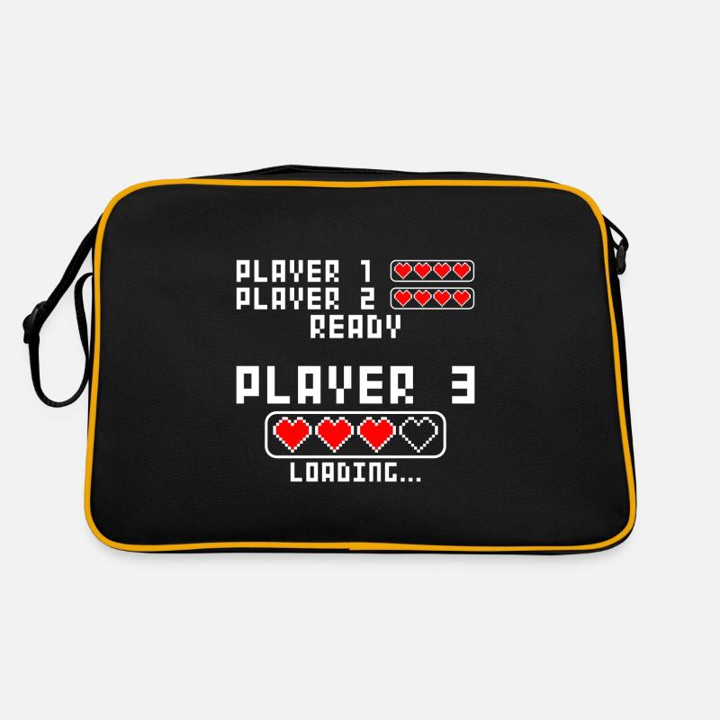 Schwangerschaft verkünden Baby Player 3 Loading - Sac Retro - noir/or