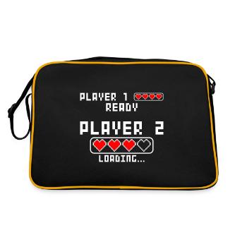 Pregnancy Announce Baby Player 2 Loading - Retro Bag - black/gold - Back