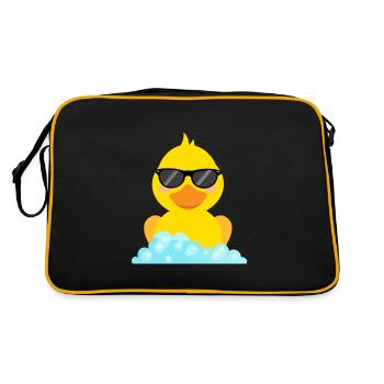Yellow Duck Bathing Duck with Sunglasses - Retro Bag - black/gold - Back