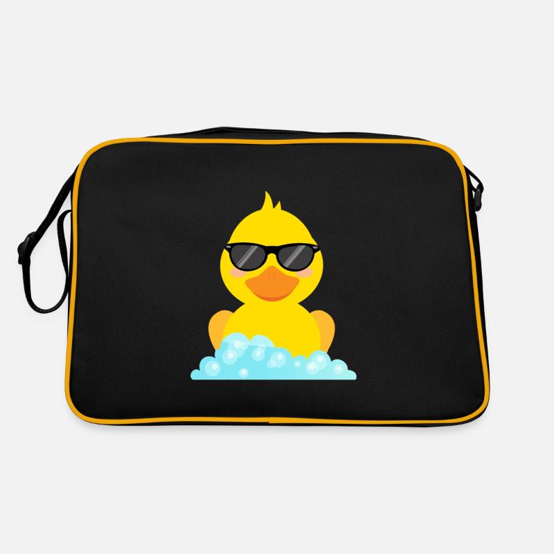 Yellow Duck Bathing Duck with Sunglasses Retro Bag