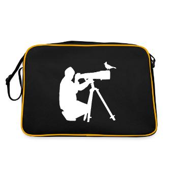 Bird Camera Gift for a Bird Photographer - Retro Bag - black/gold - Back