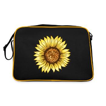 Sunflower Graphic Cadeau de vacances d’été - Sac Retro - noir/or - Dos