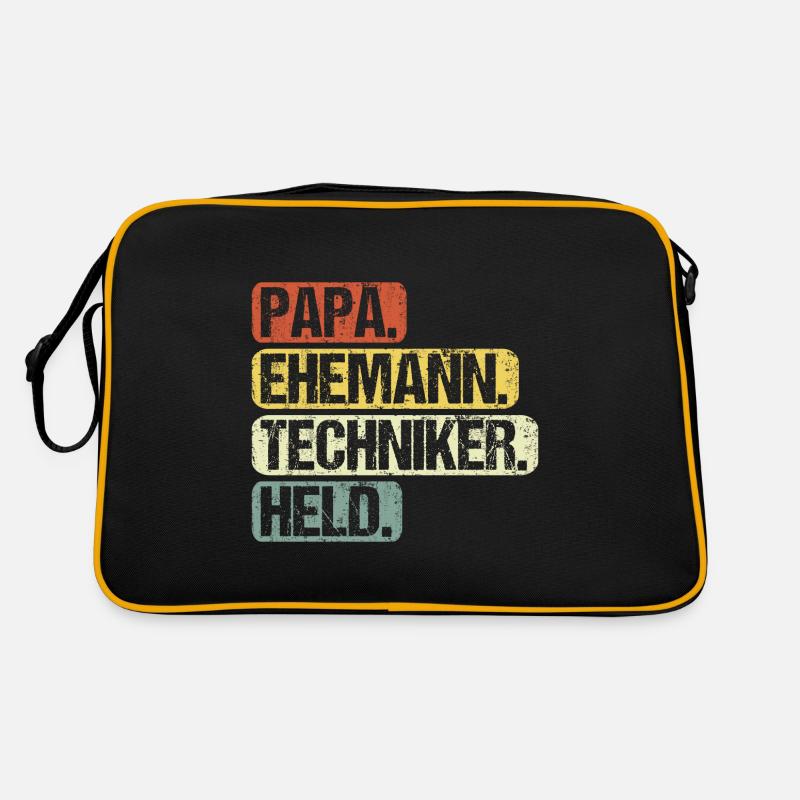 Techniker Abschluss Papa Sprüche Spruch Lustig Retro Tasche