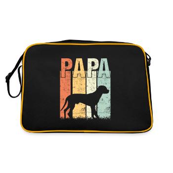 Schwarzwildbracke Slovenský Kopov Papa - Retro Tasche - Schwarz/Gold - Hinten