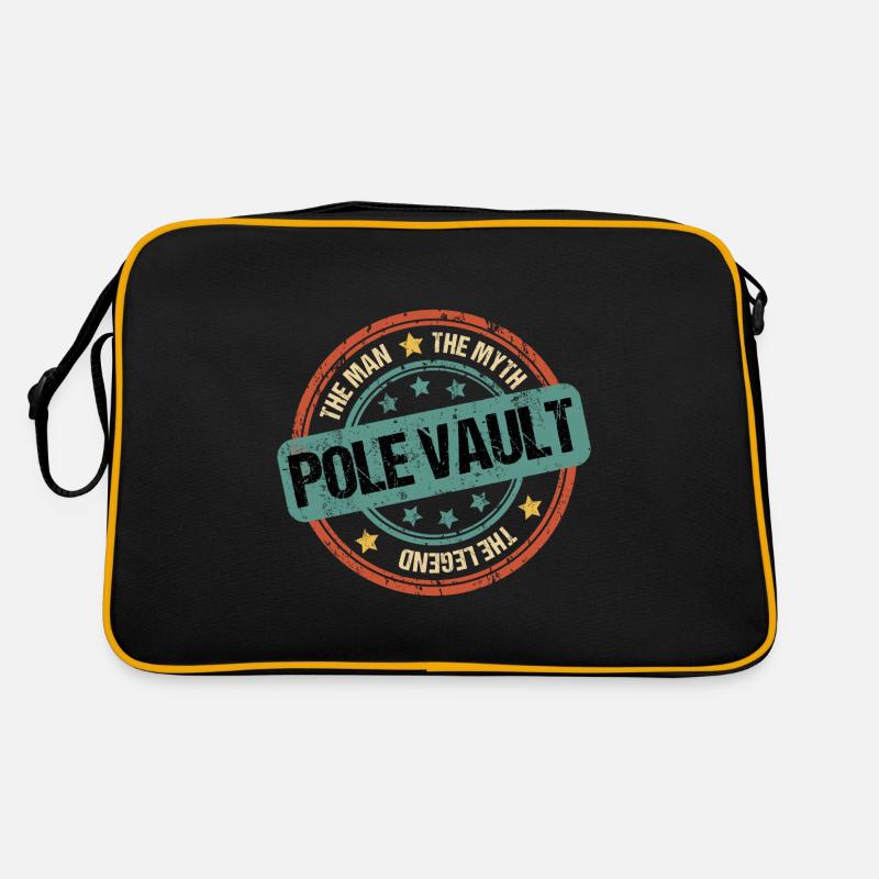 Stabhochsprung Stabhochspringer Männer Dad Spruch Retro Tasche