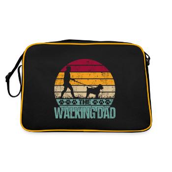 Schnoodle Dog Dad Walking for Master Papa - Retro Bag - black/gold - Back