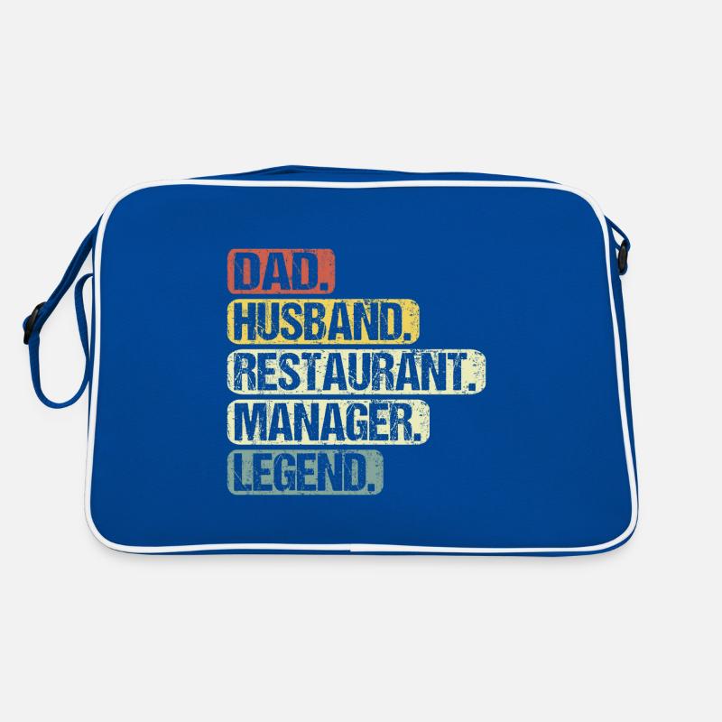 Hotel und Restaurant Manager Papa Ehemann Spruch Retro Tasche