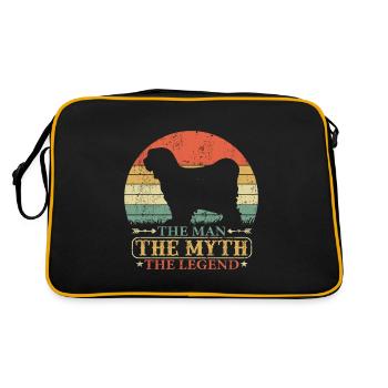 Whoodle Dog Papa Dad Vintage - Sac Retro - noir/or - Dos