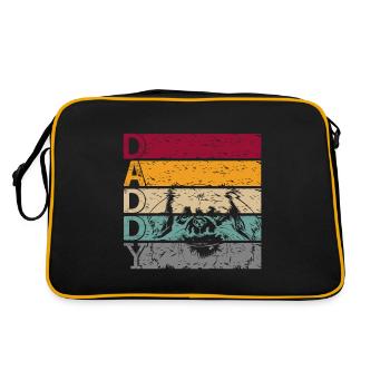 Épagneul tibétain papa papa Papa Master Vintage - Sac Retro - noir/or - Dos