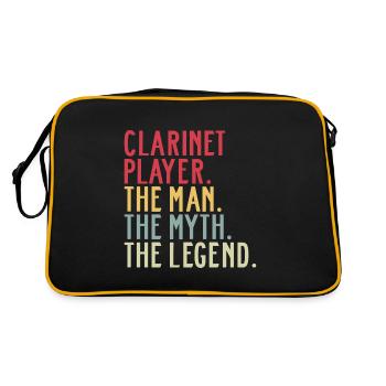Joueur de clarinette Papa dit Joueur de clarinette - Sac Retro - noir/or - Dos
