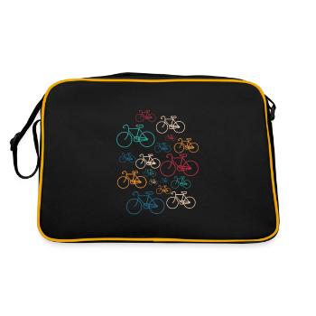 bike racing bike biking - Retro Bag - black/gold - Back