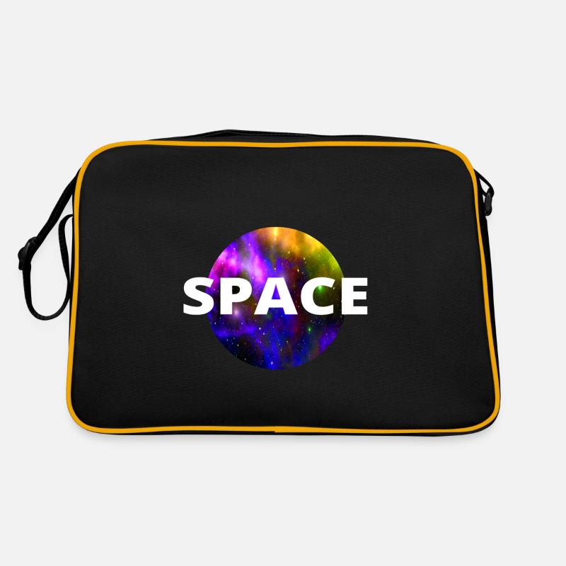 Univers de l'espace cadeau NASA drôle - Sac Retro - noir/or