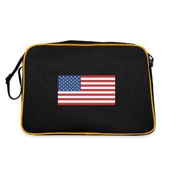 Drapeau américain - Sac Retro - noir/or - Dos