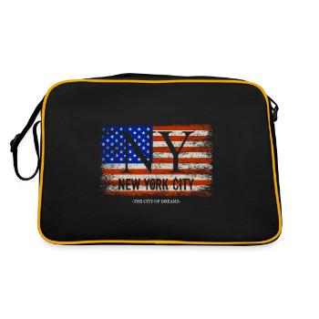 Drapeau américain de la ville de New York Fan de New York - Sac Retro - noir/or - Dos