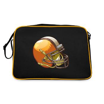 Casque de football - Sac Retro - noir/or - Dos