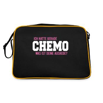 Ich hatte gerade chemo was ist deine Ausrede? - Retro Tasche - Schwarz/Gold - Hinten