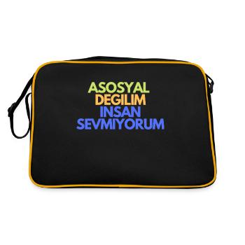 Insan Sevmiyorum turc - Sac Retro - noir/or - Dos