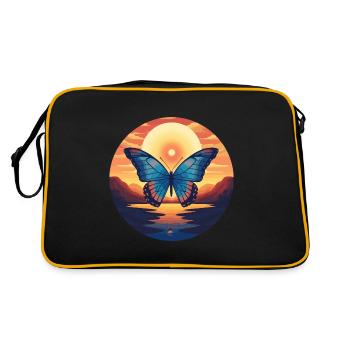 Morpho Papillon Bleu - Sac Retro - noir/or - Dos