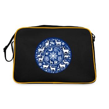 Cadeau de Noël parfait - Ornement de renne - Sac Retro - noir/or - Dos