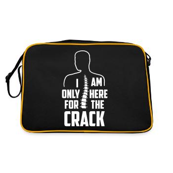 Chiropracteur Je ne suis ici que pour le crack - Sac Retro - noir/or - Dos