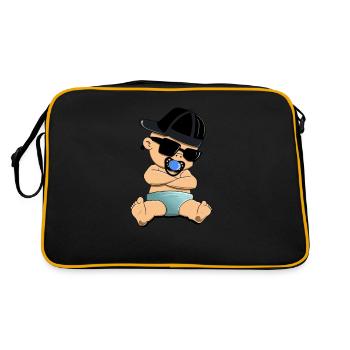 Bébé like a boss - bébé bébé enfant parents - Sac Retro - noir/or - Dos