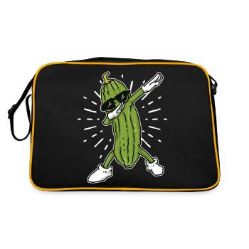 Dab concombre concombre dab légume amateur végétalien - Sac Retro - noir/or - Dos