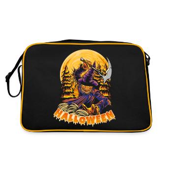 Halloween Citrouille Horreur - Sac Retro - noir/or - Dos