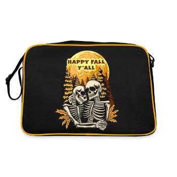 Halloween Citrouille Horreur - Sac Retro - noir/or - Dos