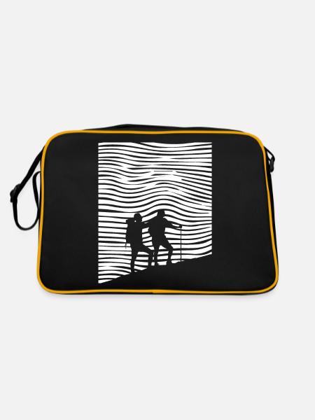 Randonnée pédestre - (6) - Sac Retro - noir/or - Dos