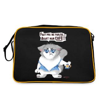 grumpy catcoffee - Sac Retro - noir/or - Dos