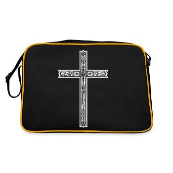 Croyant au symbole de la croix - Sac Retro - noir/or - Dos