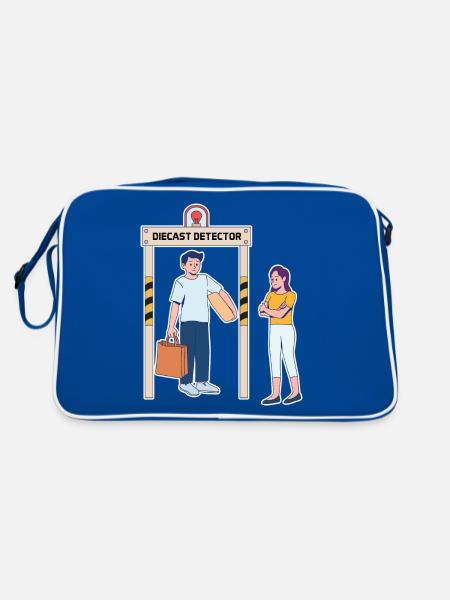 Conception de jouets pour la fête des pères - Sac Retro - bleu/blanc - Dos