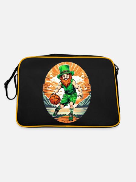 Basket-ball Trèfle de la Saint-Patrick - Sac Retro - noir/or - Dos